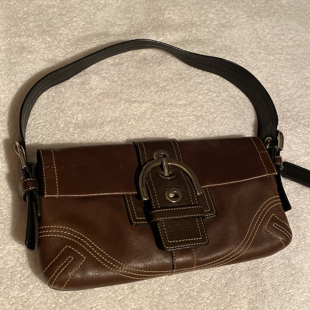 Coach Brown Leather Shoulder Soho Bag